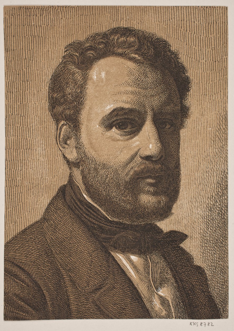 Portret Wilhelma Marstranda autorstwa Constantin Hansen