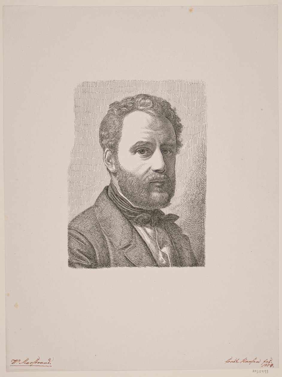 Portret Wilhelma Marstranda autorstwa Constantin Hansen
