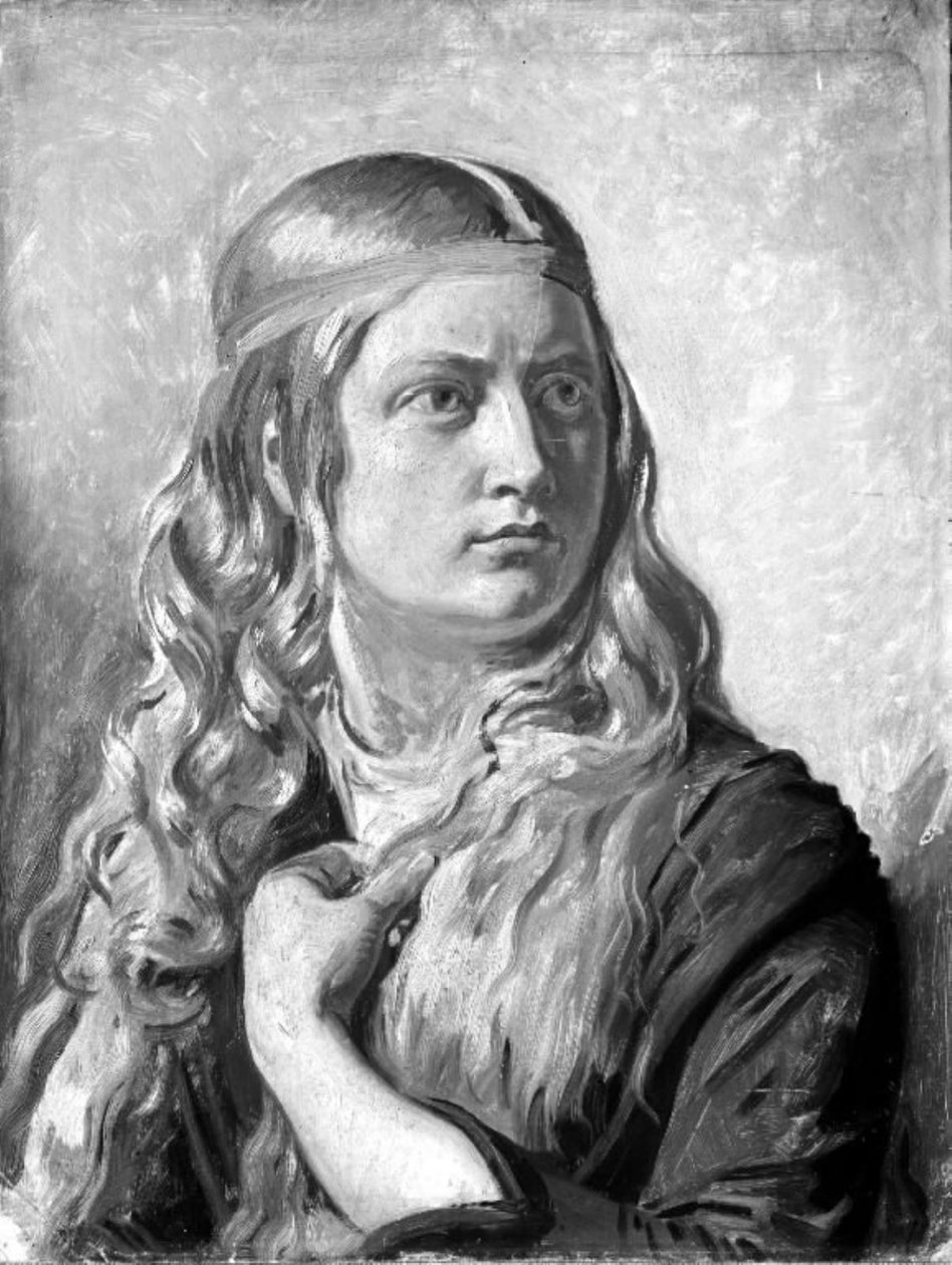Studium młodej kobiety (Oline Købke) autorstwa Constantin Hansen