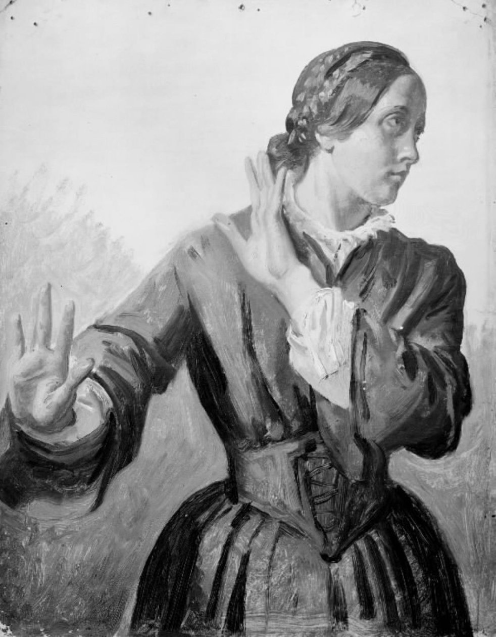 Studium młodej kobiety (Thora Købke) autorstwa Constantin Hansen