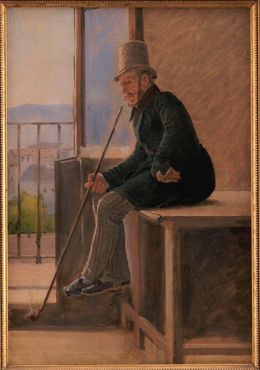 Malarz Jørgen Sonne autorstwa Constantin Hansen