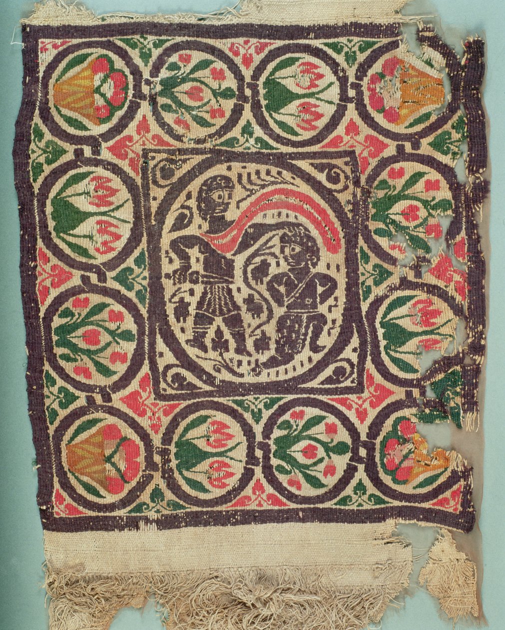 Panel tkany gobelin (len i wełna) autorstwa Coptic