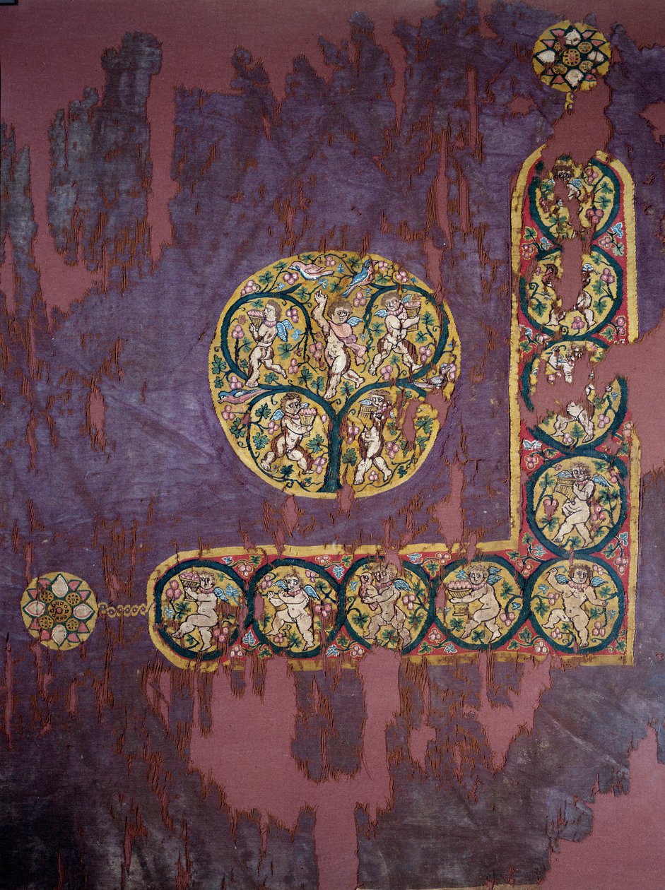 Sztuka koptyjska: Wisząc z miłością żniwną (IV wiek ne), Paryż, Musee Du Louvre autorstwa Coptic Coptic