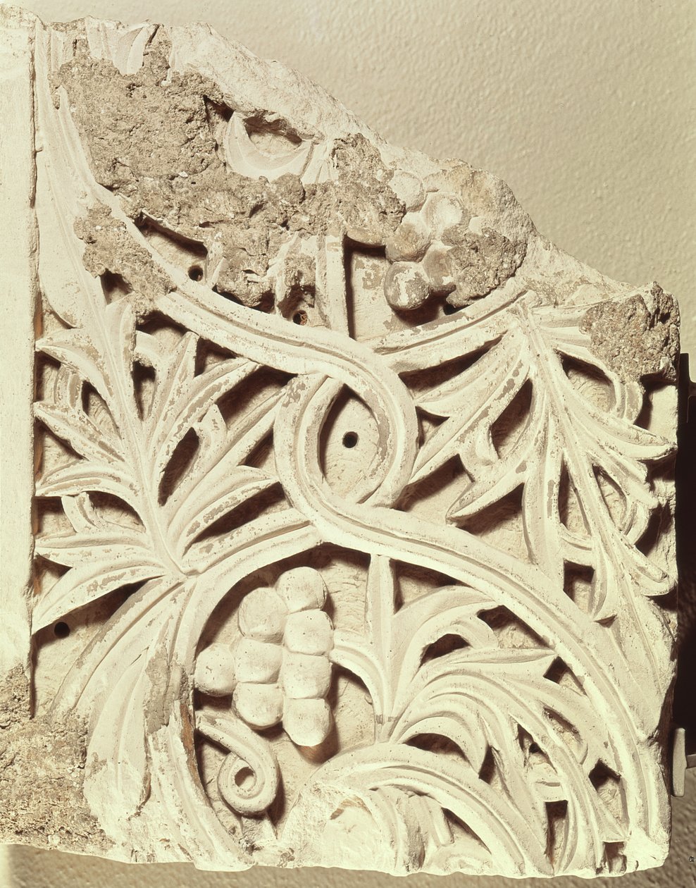 Fragment fryzu, z klasztoru Apa Jeremias, Sakkara (wapień) autorstwa Coptic Coptic