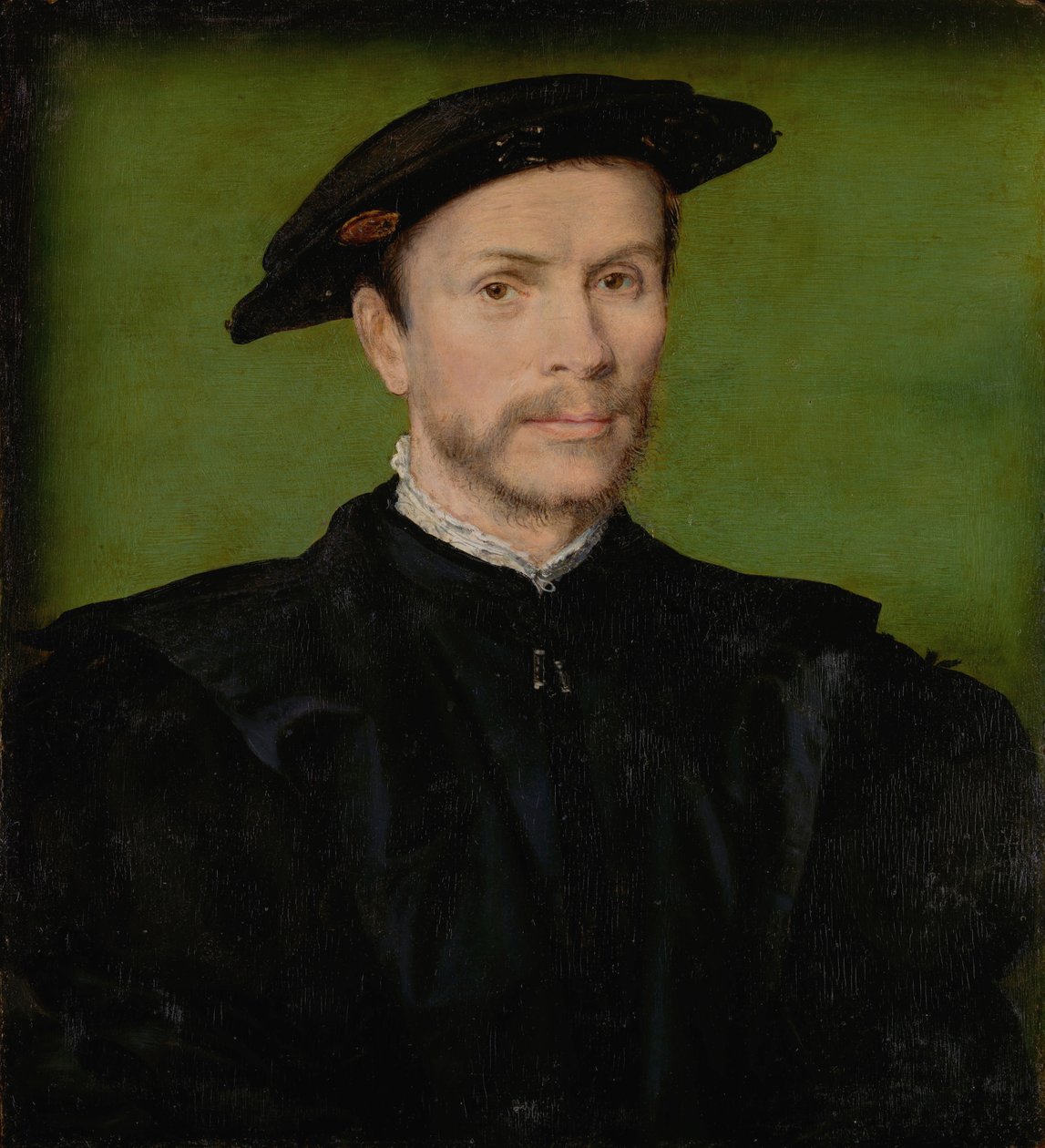 Portret brodatego mężczyzny w czerni, ok. 1540 (olej na drewnie) autorstwa Corneille de Lyon (attr. to)