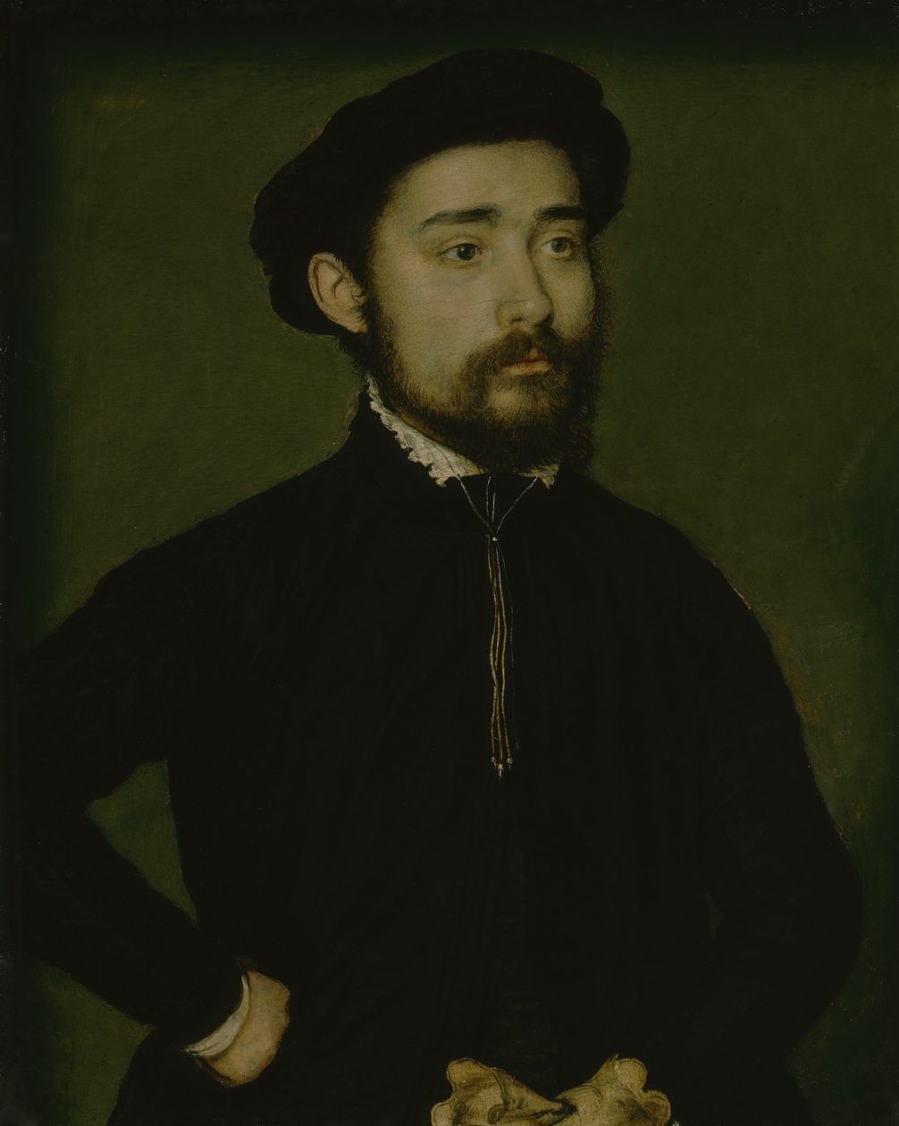 Portret mężczyzny w rękawiczce (olej na desce) autorstwa Corneille de Lyon