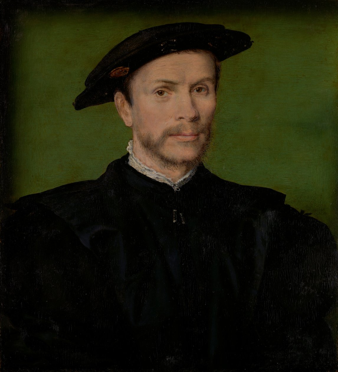 Portret brodatego mężczyzny w czerni. autorstwa Corneille de Lyon
