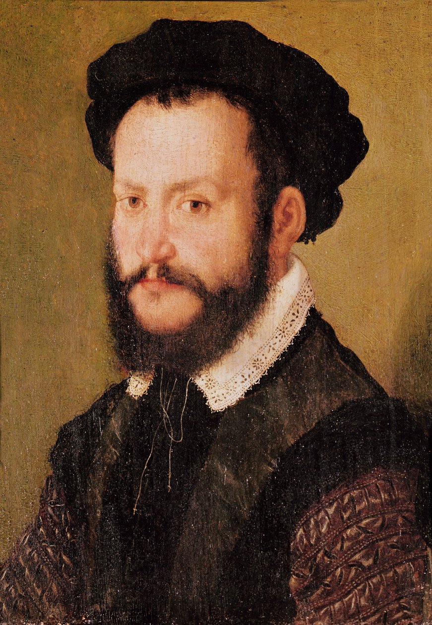 Portret mężczyzny z brązowymi włosami, ok. 1560 autorstwa Corneille de Lyon
