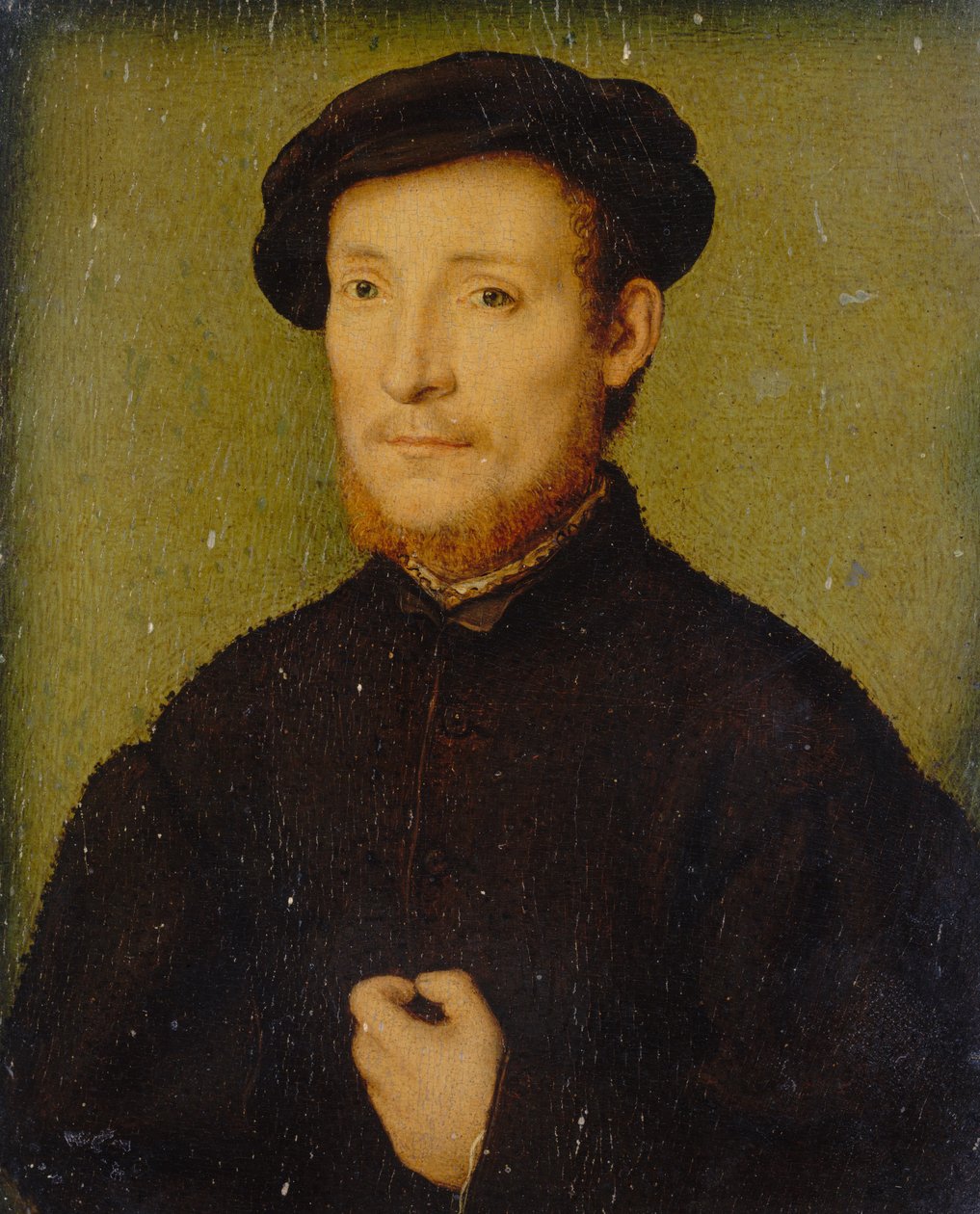 Portret mężczyzny z ręką na piersi, 1540-45. autorstwa Corneille de Lyon
