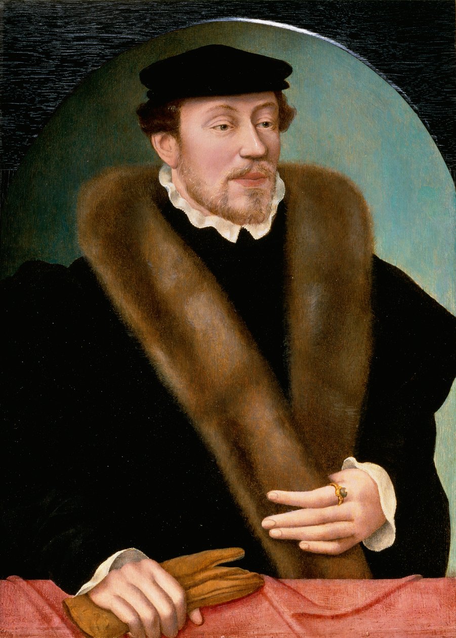 Portret dżentelmena w dublecie i kapeluszu autorstwa Corneille de Lyon after Corneille de Lyon after