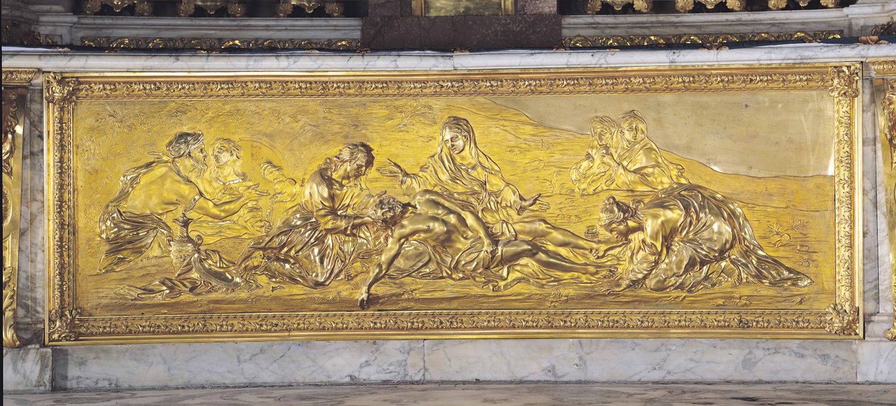 Pieta z Kaplicy Królewskiej (brąz złocony) autorstwa Corneille van Cleve