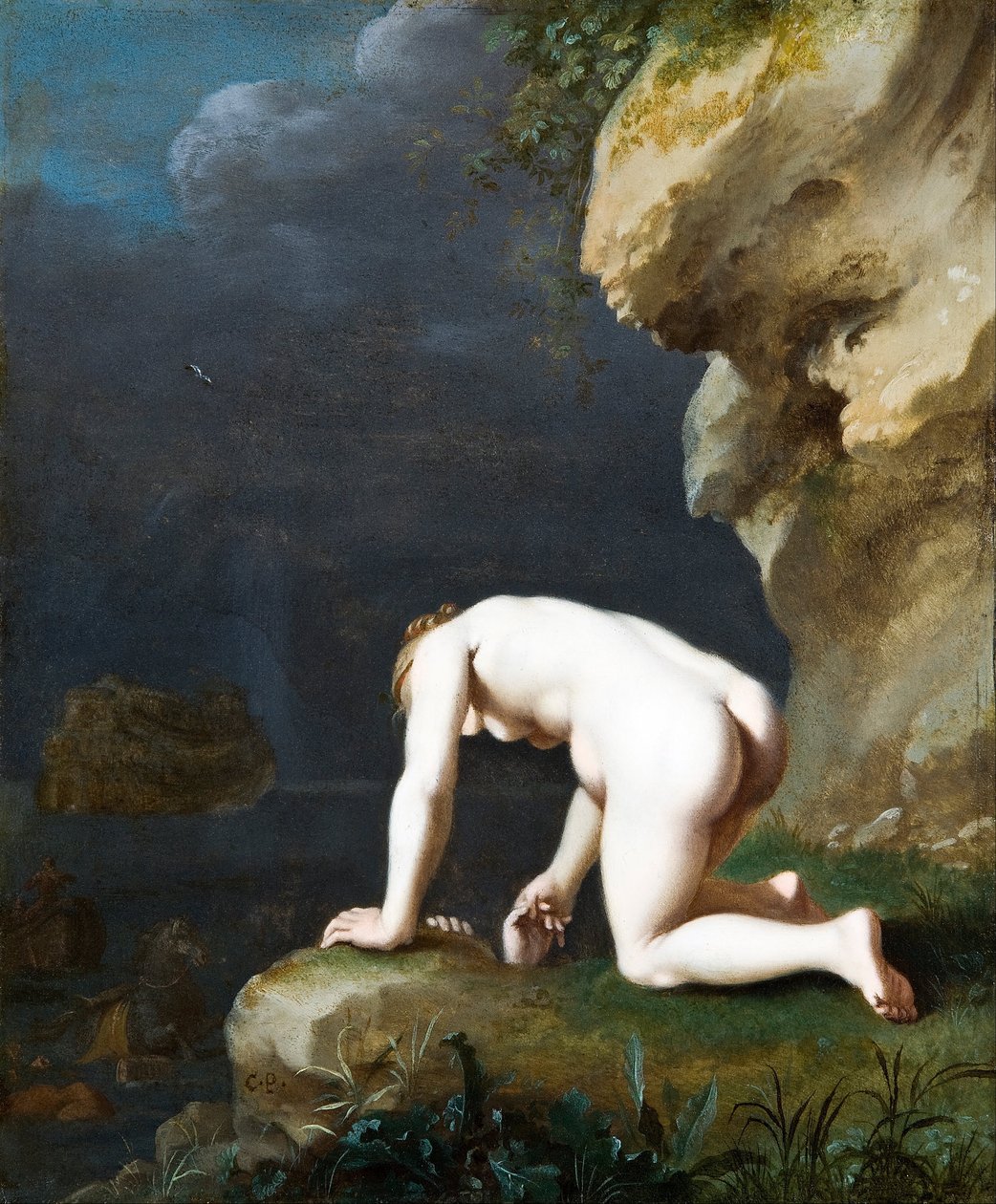Bogini Kalipso ratuje Ulissesa autorstwa Cornelis van Poelenburch