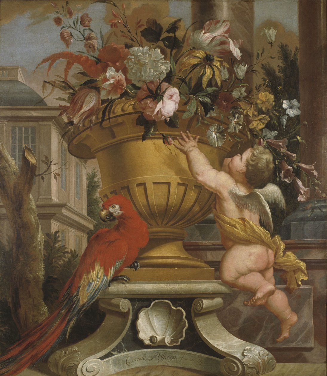 Scena dekoracyjna autorstwa Cornelis Bisschop