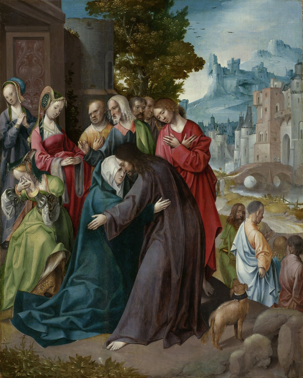 Chrystus żegnający się z matką, ok. 1515-20 autorstwa Cornelis Engebrechtsz