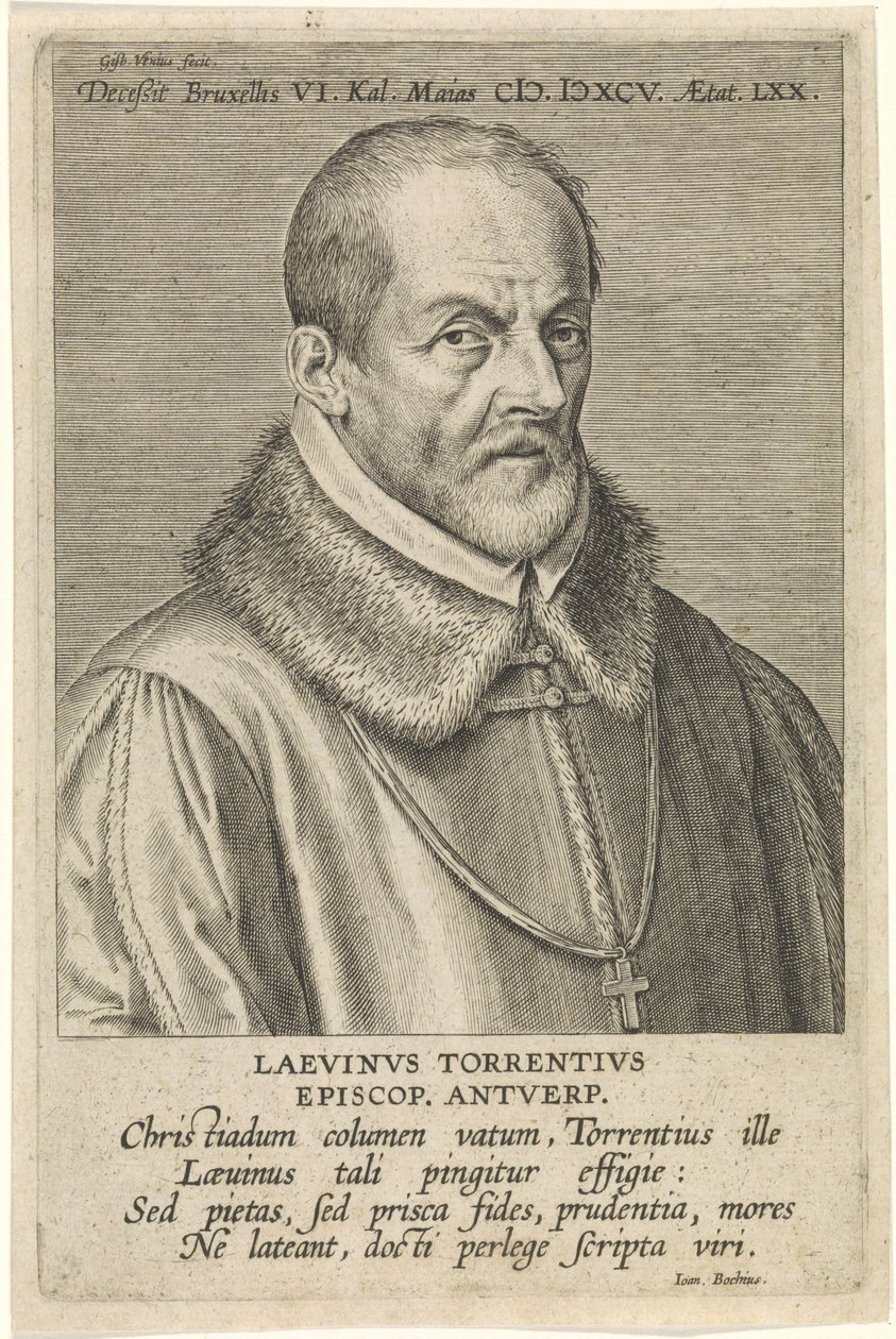 Portret Laevinus Torrentius autorstwa Cornelis Galle the Elder