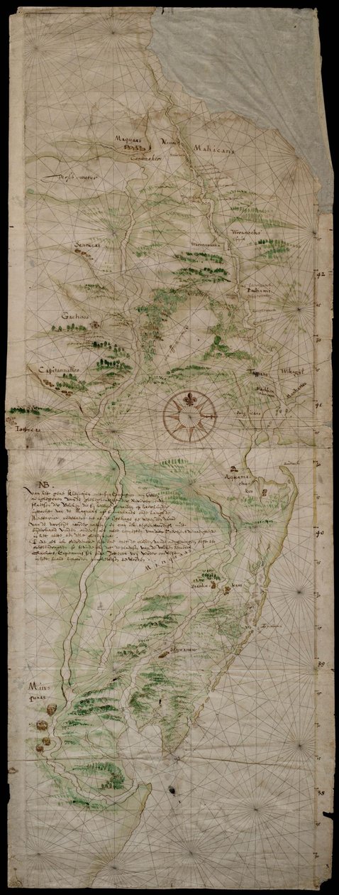 Mapa Nowej Holandii autorstwa Cornelis Hendricx