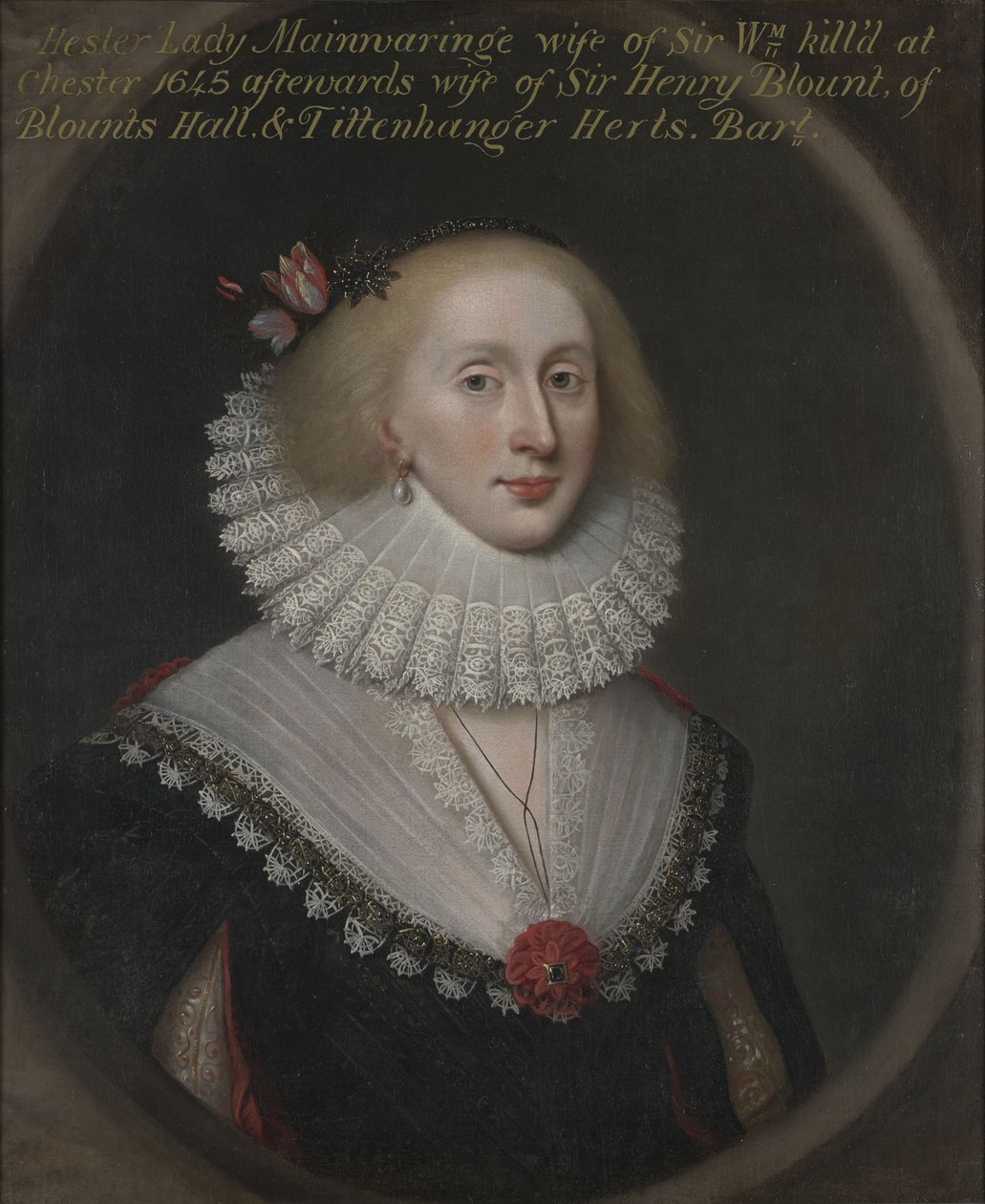 Portret Hester, lady Mainwaring, później Lady Blount (z domu Wase) (ok. 1620-1678) autorstwa Cornelis Janssens van Ceulen