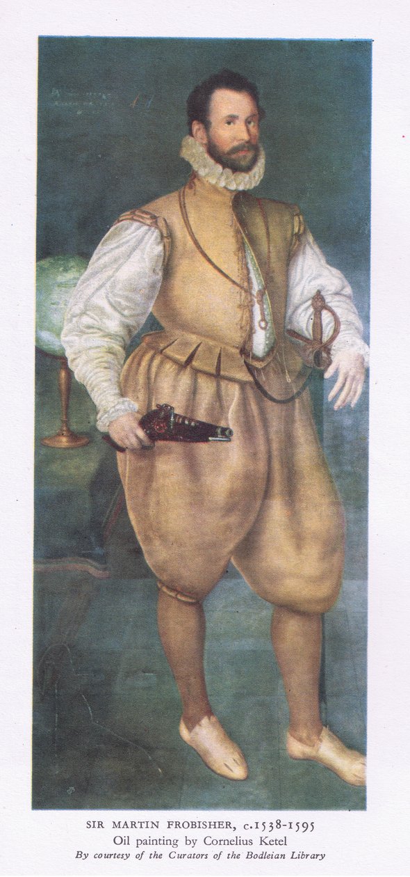 Sir Martin Frobisher (1538-1595), z British Adventure wydanego przez Collins, 1947 autorstwa Cornelis Ketel