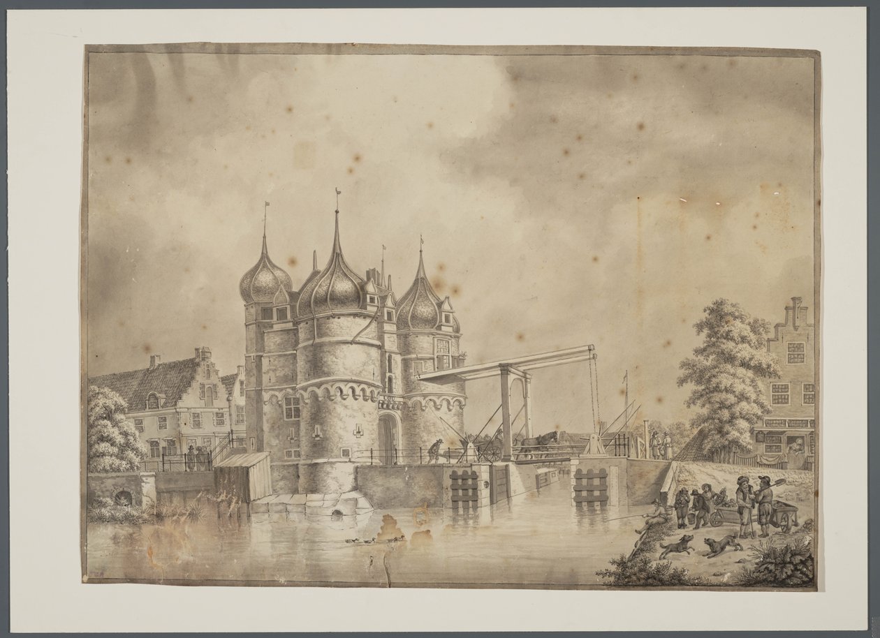 Stary Oosterpoort w Hoorn (Holandia Północna) autorstwa Cornelis Pronk and Jan Frederik Gardner