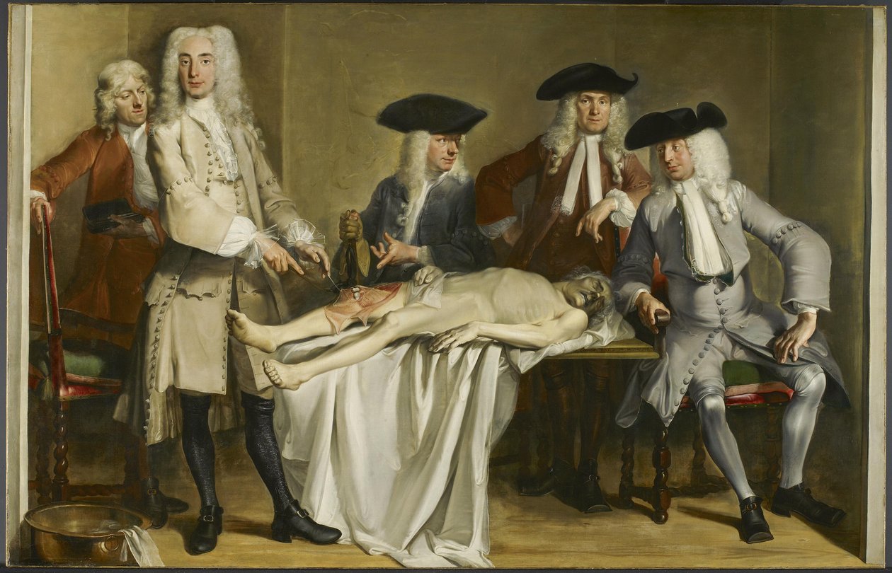 Lekcja anatomii dr Willema Röell autorstwa Cornelis Troost