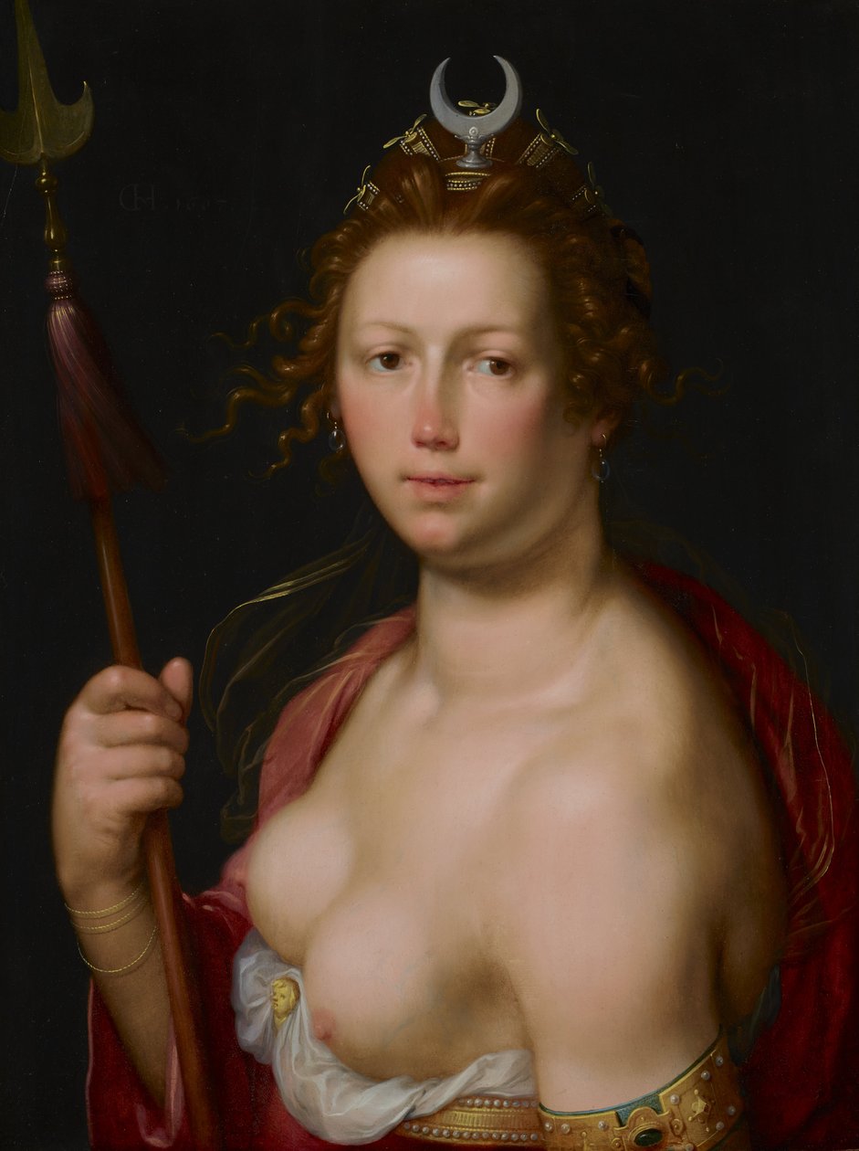 Diana jako bogini łowów autorstwa Cornelis van Haarlem