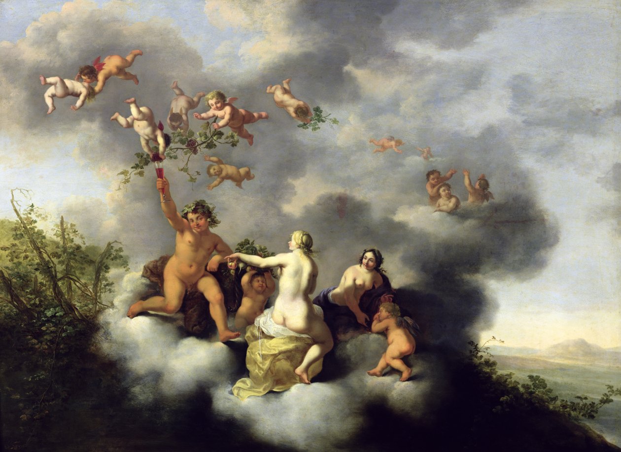 Ceres, Bachus, Wenus i Kupidyn autorstwa Cornelis van Poelenburgh or Poelenburch