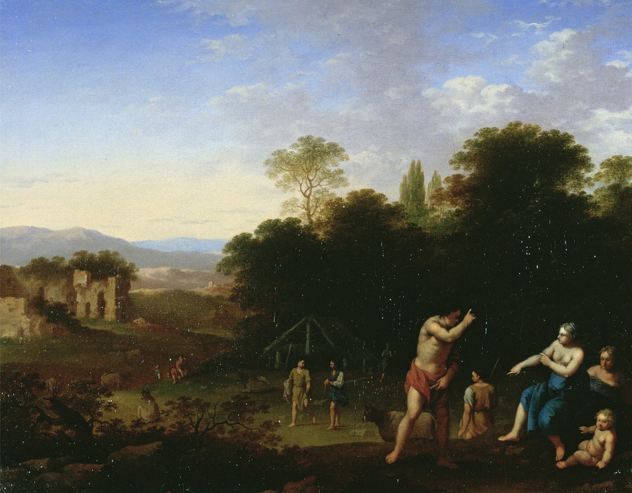 Klasyczne postacie w krajobrazie, ok. 1630-50 autorstwa Cornelis van Poelenburgh or Poelenburch