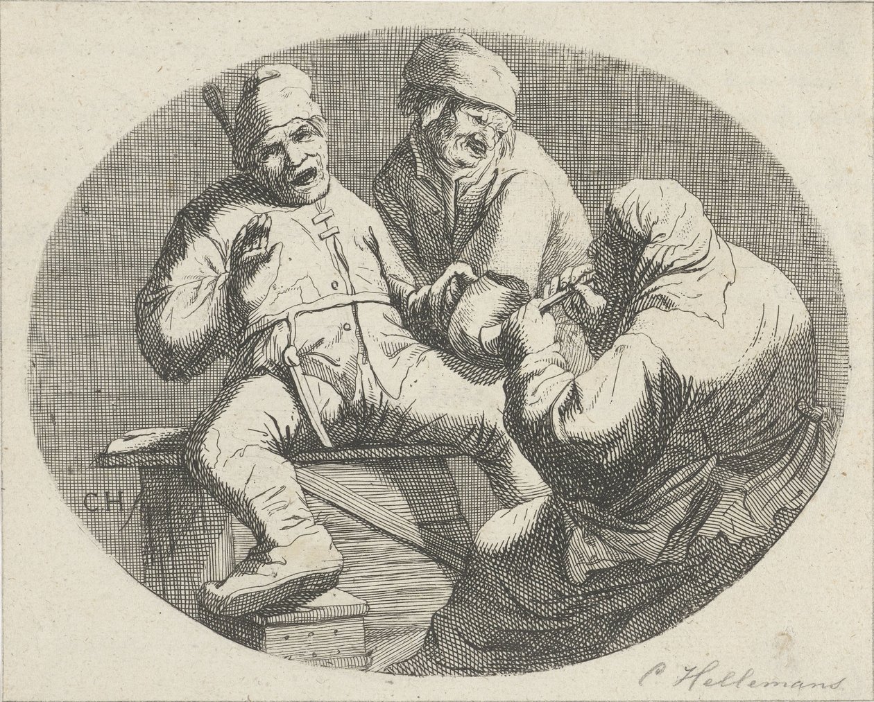 Wesoła grupa farmy autorstwa Cornelis A. Hellemans