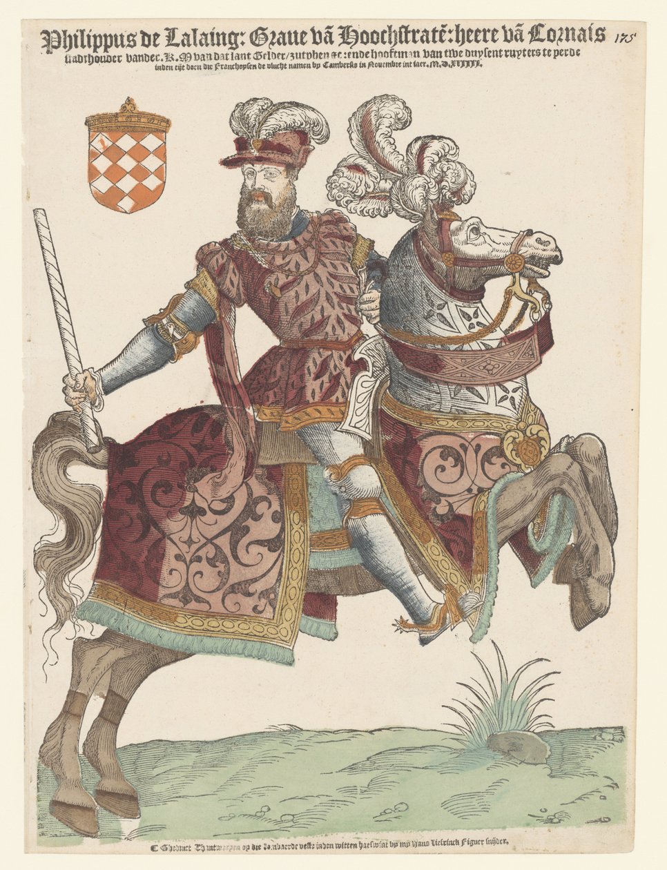 Portret Philipa van Lalainga na koniu autorstwa Cornelis Anthonisz. (manner of)