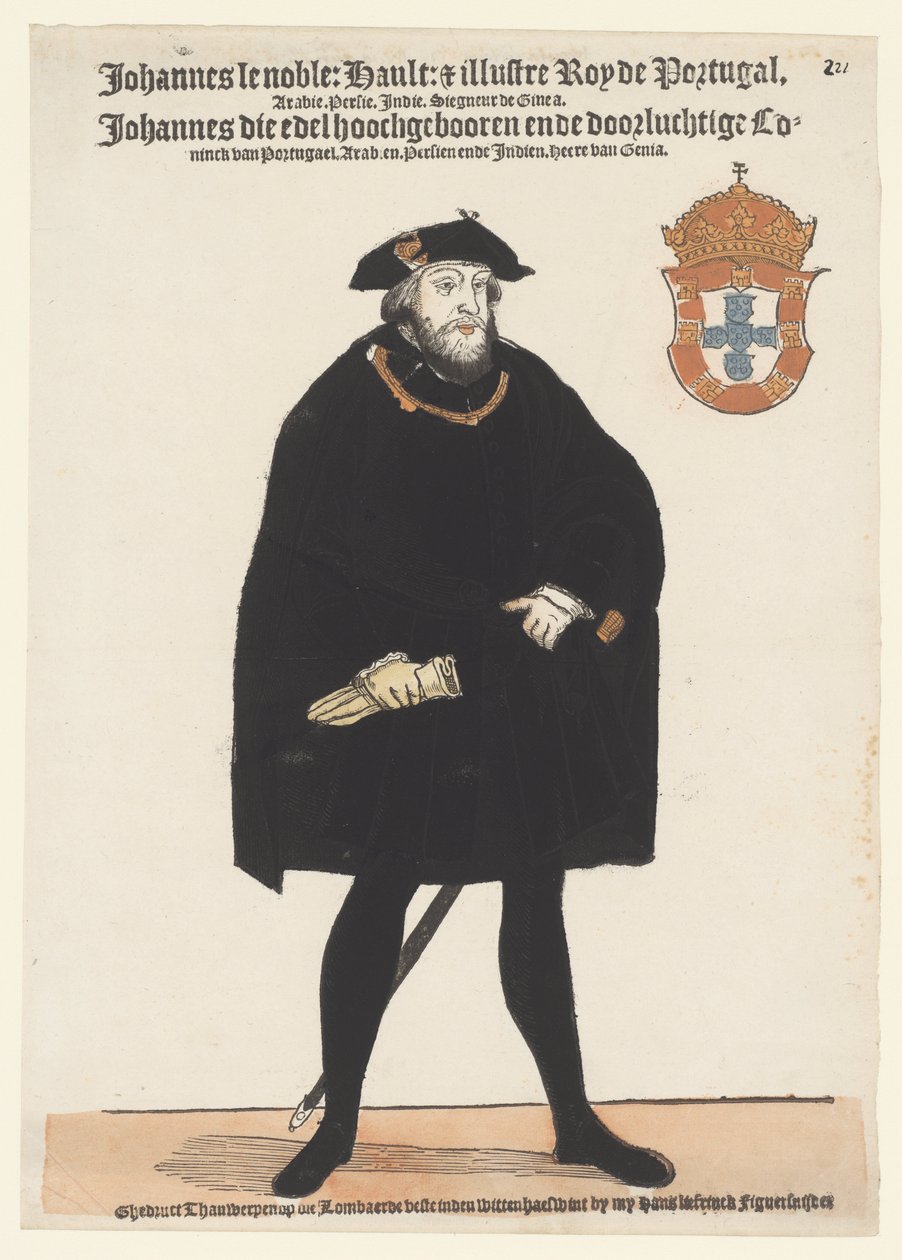 Portret Jana III Portugalii autorstwa Cornelis Anthonisz. (manner of)