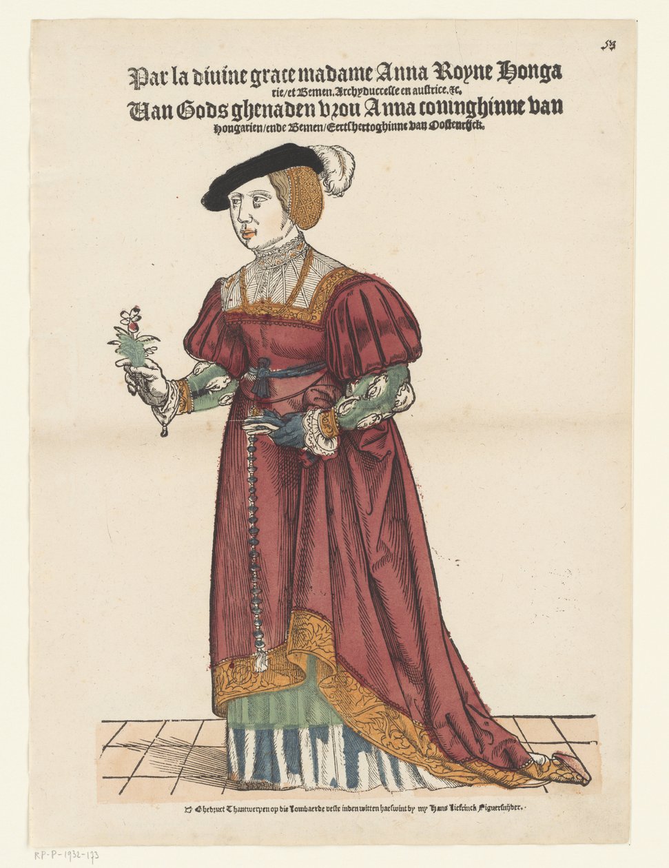 Portret Anny Austriaczki autorstwa Cornelis Anthonisz. (possibly)