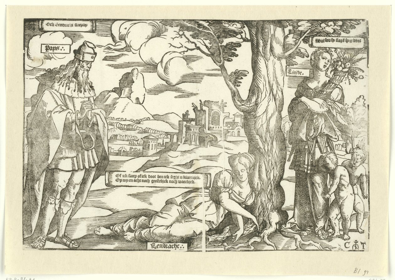 Alegoria z jednością, pokojem i miłością autorstwa Cornelis Anthonisz.