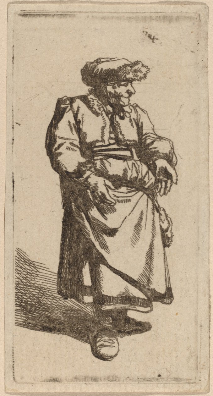 Stara kobieta stojąca autorstwa Cornelis Pietersz Bega