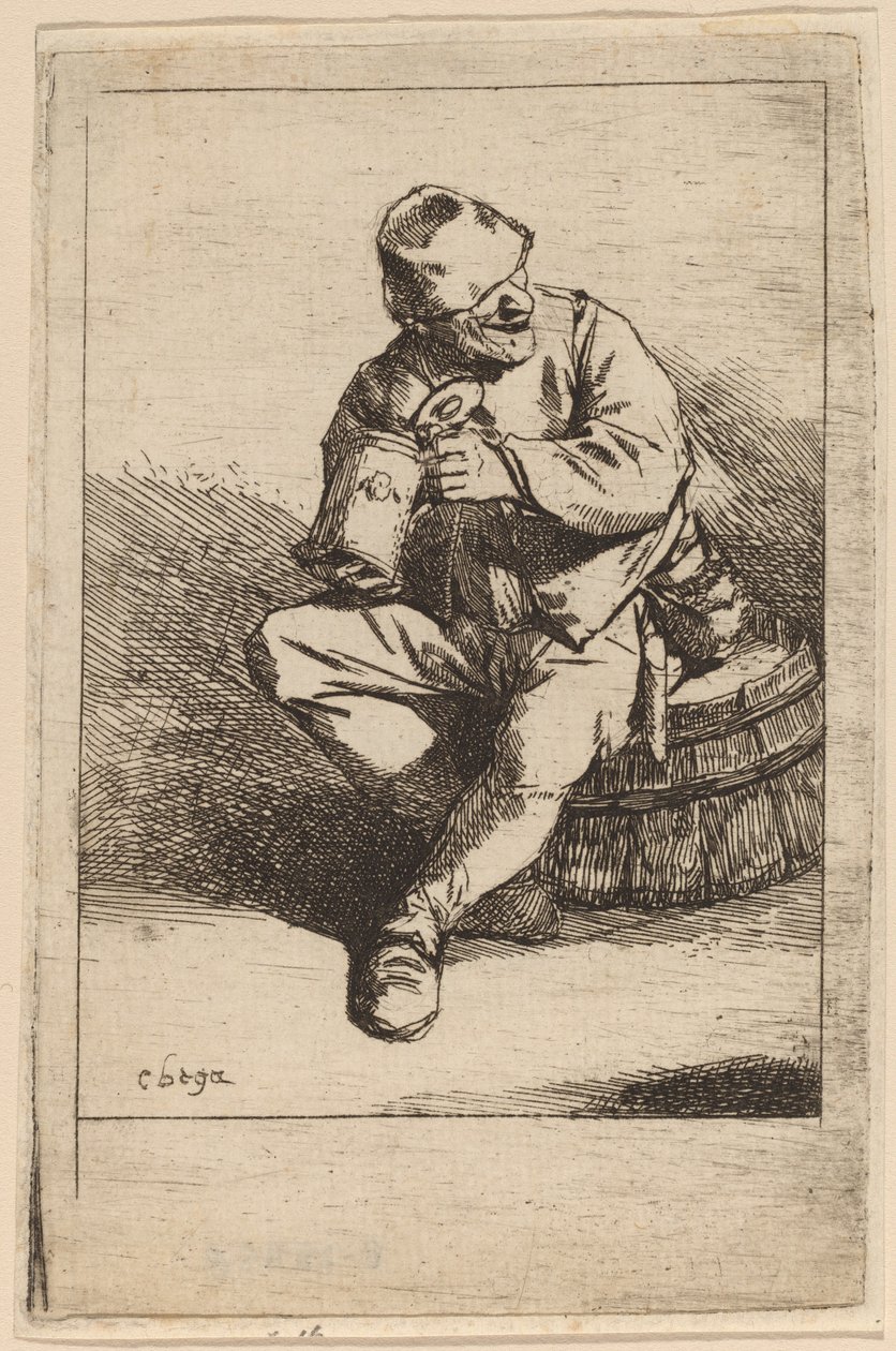 Pijący autorstwa Cornelis Pietersz Bega