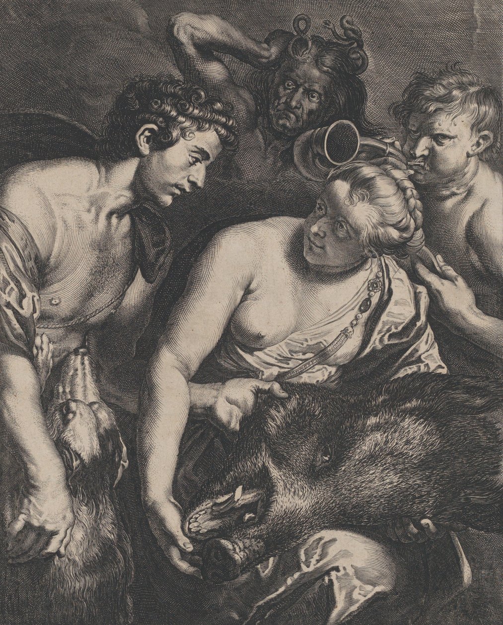 Atalanta i Meleager, 1618-84. autorstwa Cornelis Bloemaert