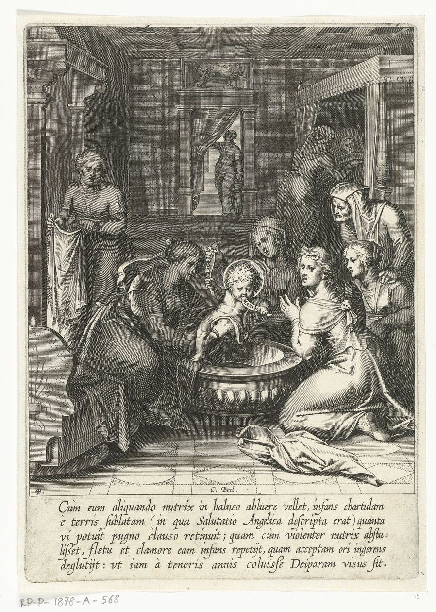 Thomas je gazetę z Ave Maria Życie św. Tomasza z Akwinu (tytuł serii) autorstwa Cornelis Boel