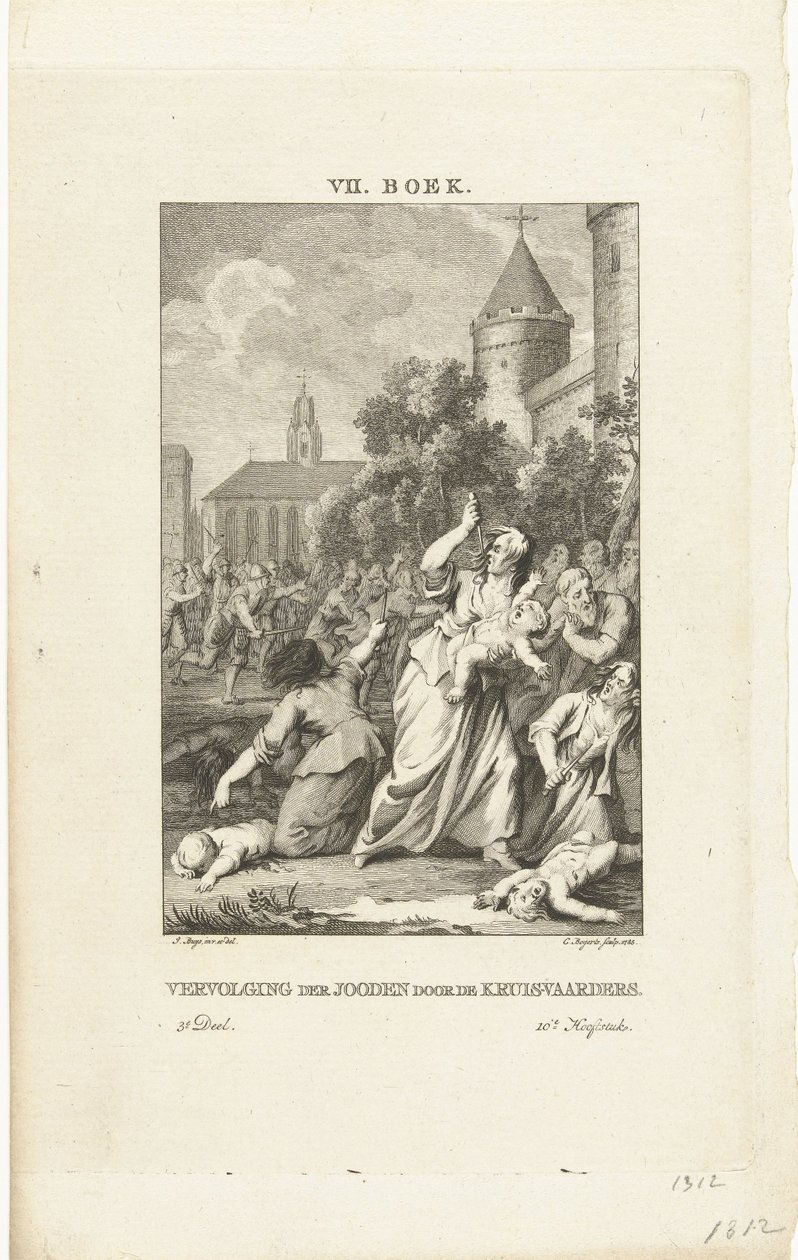 Prześladowania Żydów przez krzyżowców, 1784 autorstwa Cornelis Bogerts