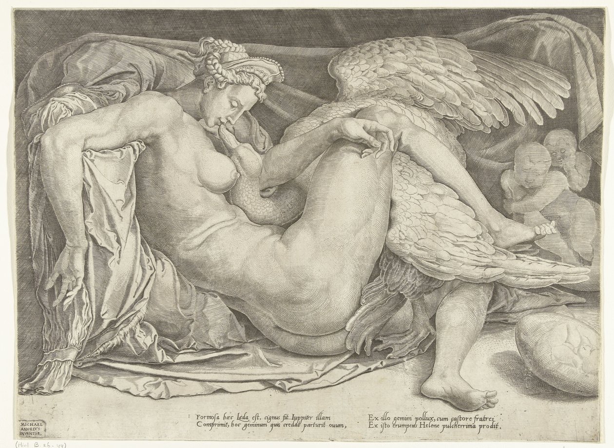 Leda i łabędź autorstwa Cornelis Bos
