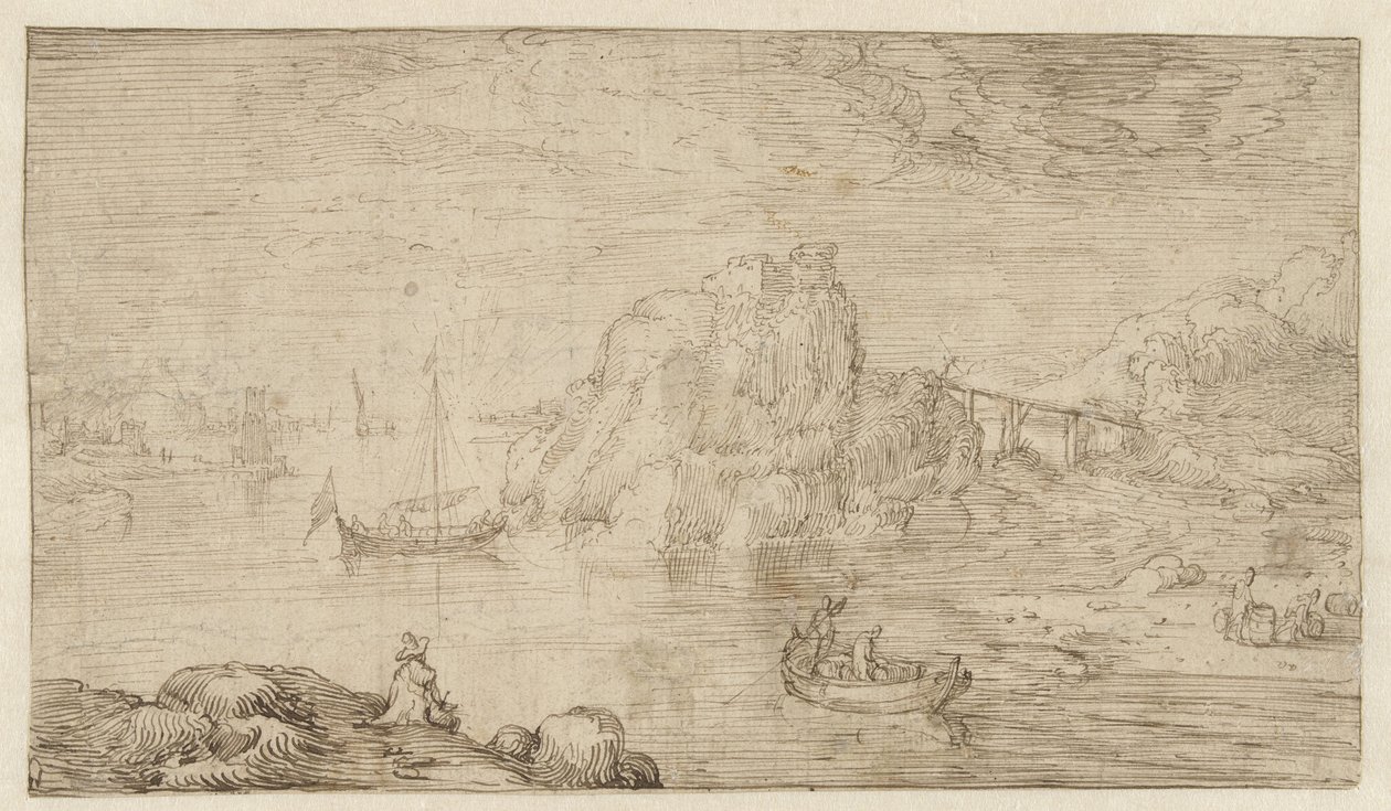 widok na rzekę autorstwa Cornelis Claesz van Wieringen (attributed to)