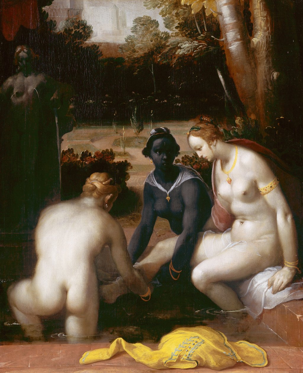 Kąpiel Batszeby, 1594 autorstwa Cornelis Cornelisz. Haarlem van