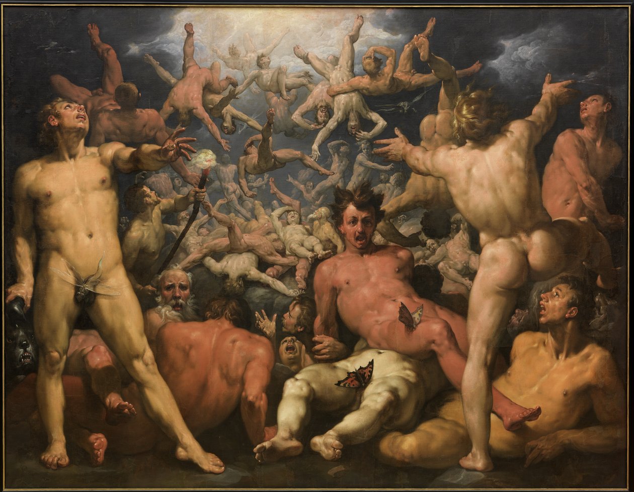Upadek Tytanów, ok. 1590 autorstwa Cornelis Cornelisz. Haarlem van