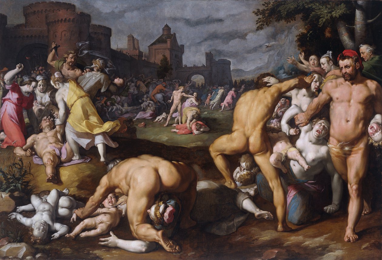 Masakra niewinnych, 1590 autorstwa Cornelis Cornelisz. Haarlem van