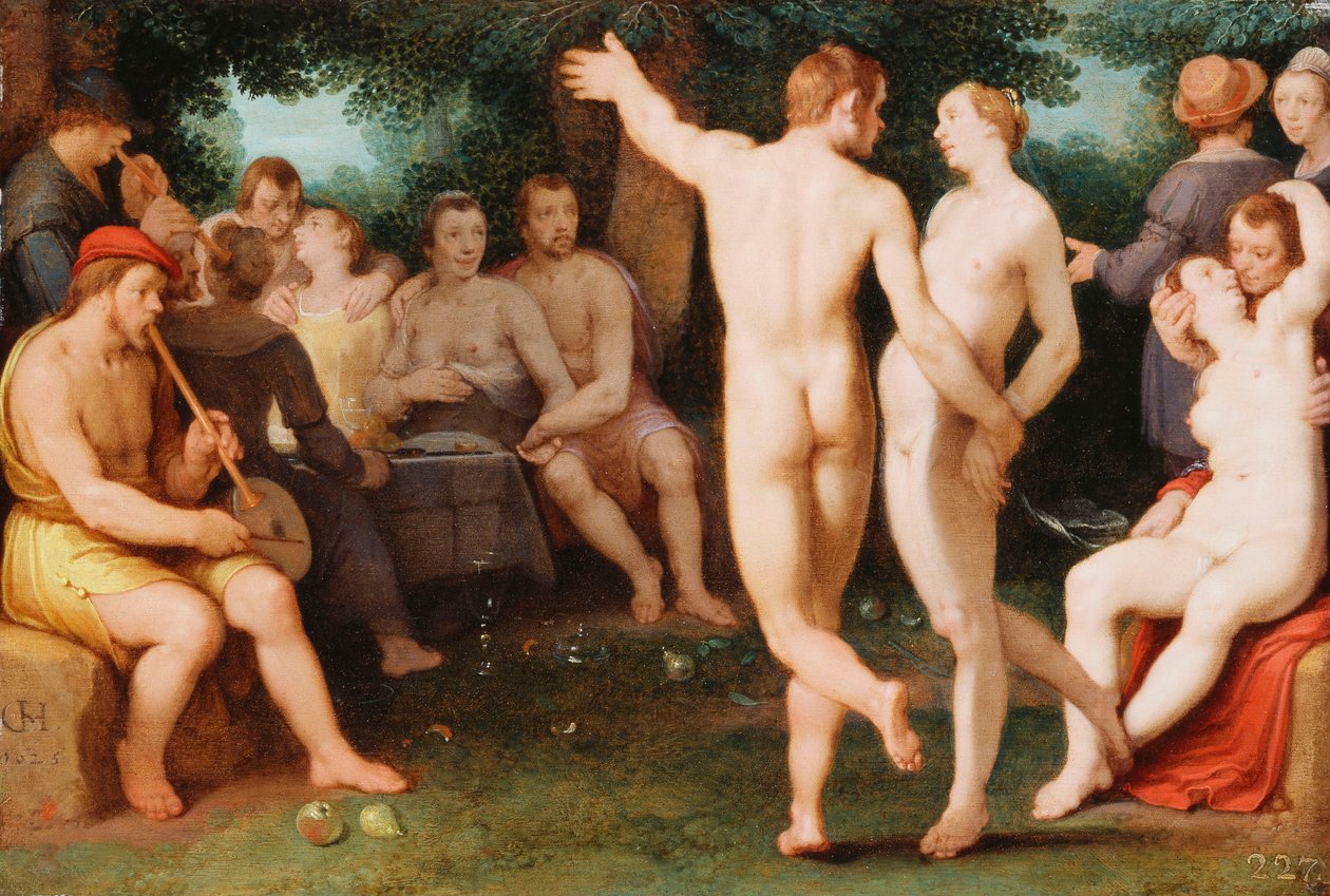 Alegoria wstrzemięźliwości, 1625 autorstwa Cornelis Cornelisz. van Haarlem