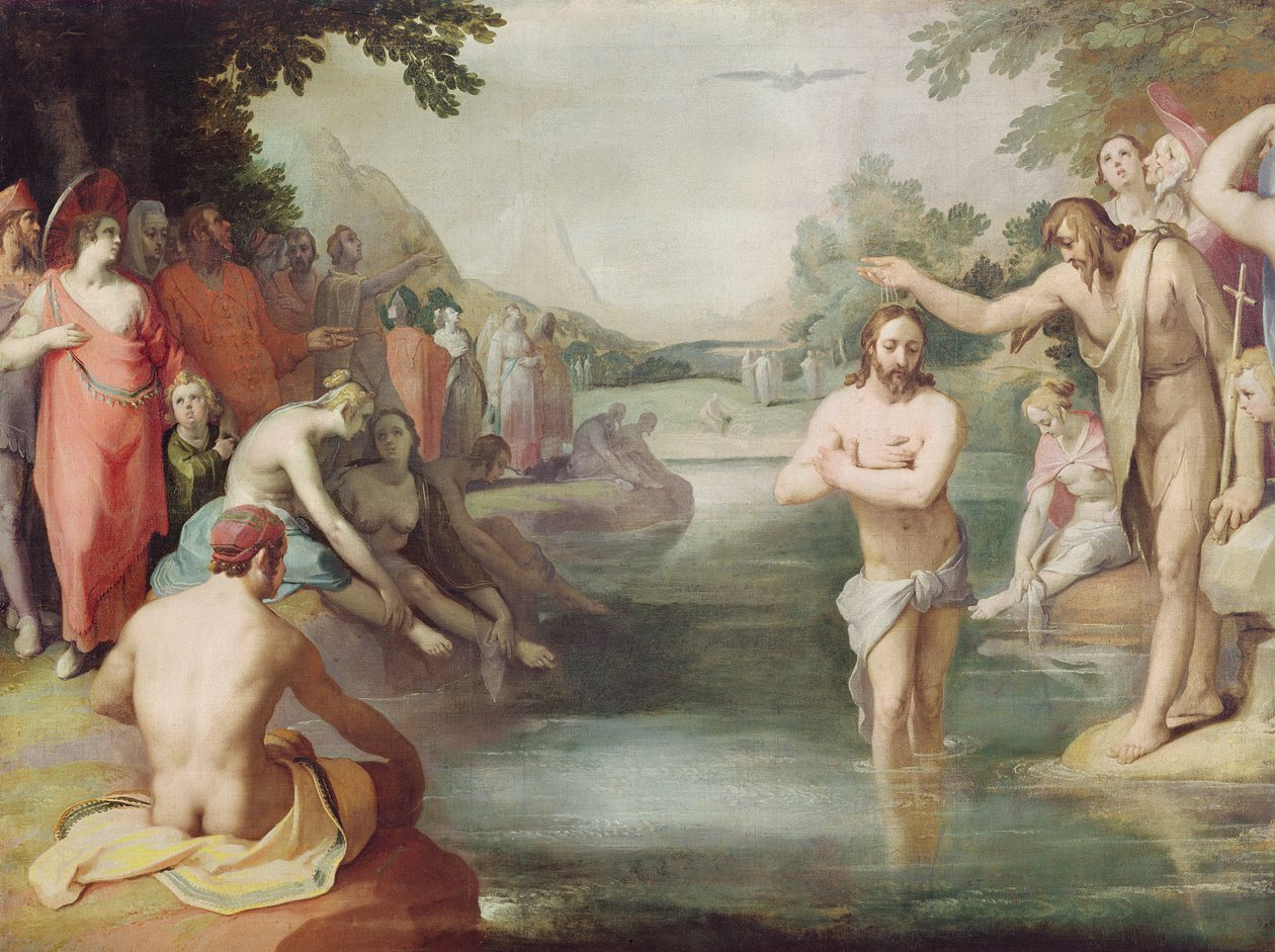 Chrzest Chrystusa autorstwa Cornelis Cornelisz van Haarlem