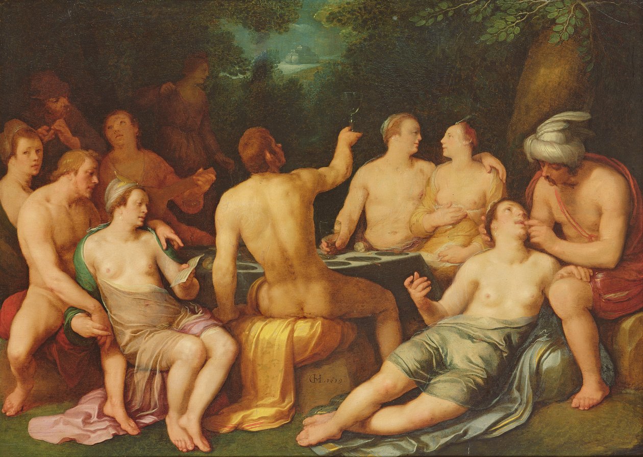 Zepsucie świata przed potopem, 1619 autorstwa Cornelis Cornelisz van Haarlem
