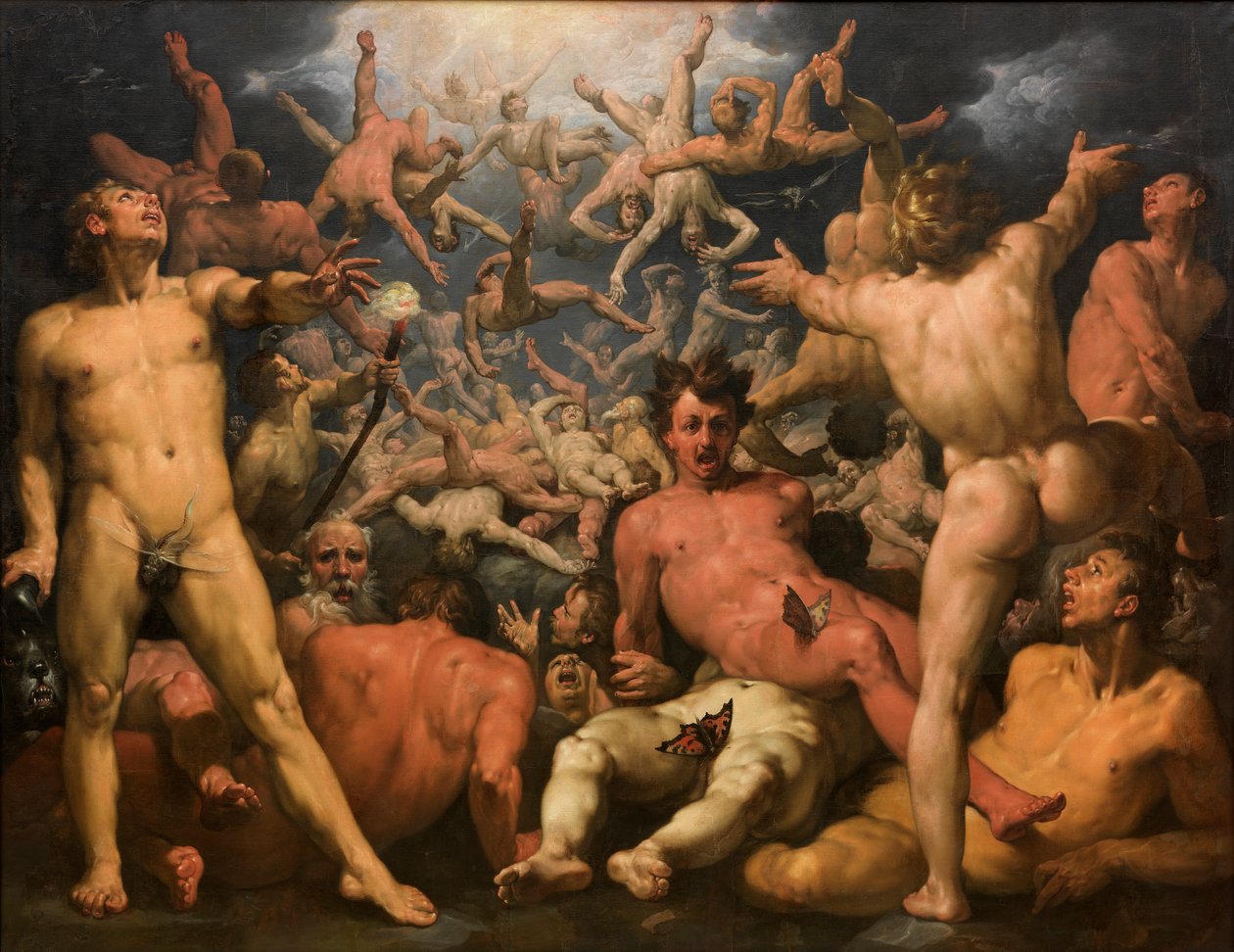 Upadek Tytanów (Tytanomachia), 1588-90 autorstwa Cornelis Cornelisz van Haarlem