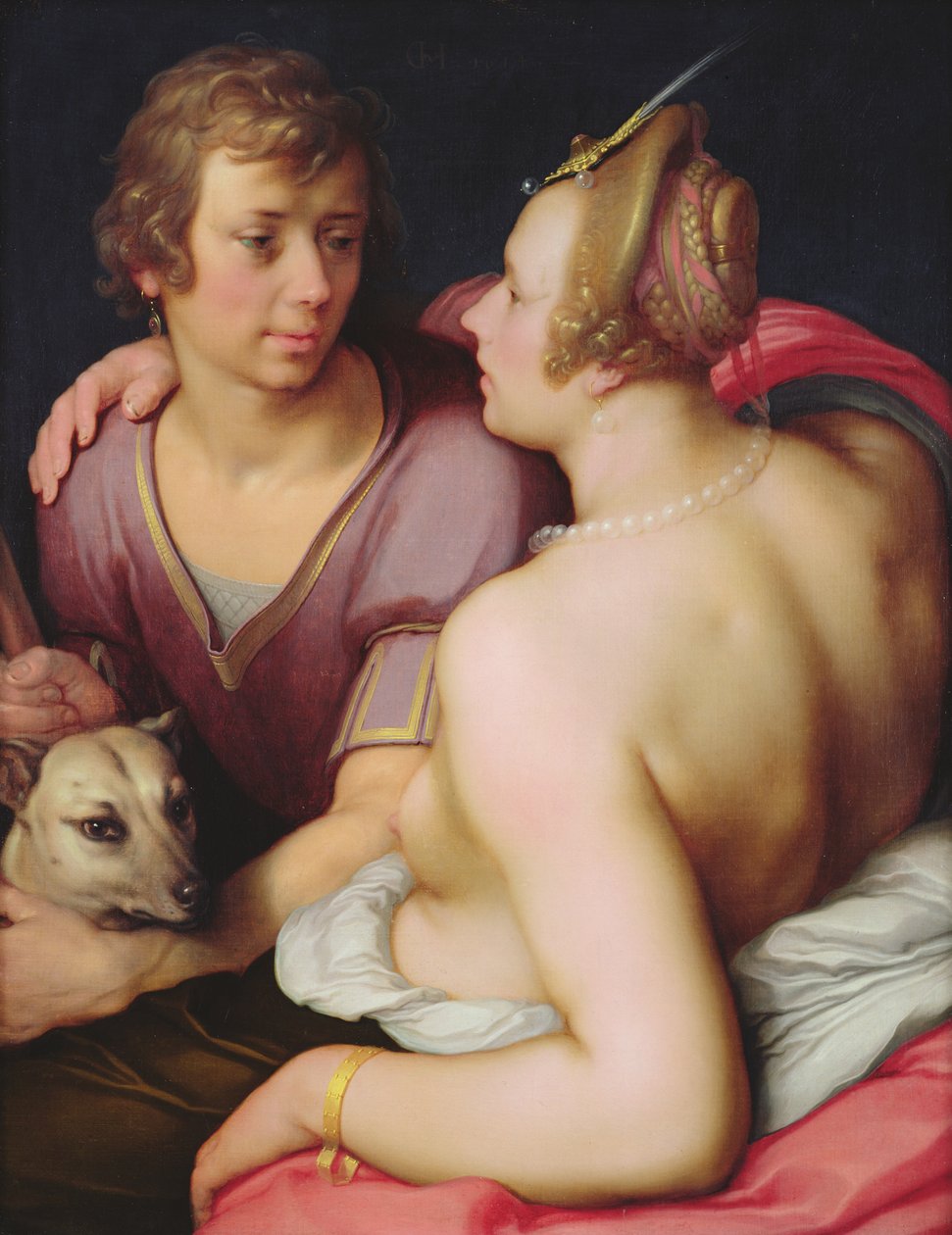 Wenus i Adonis, 1610 autorstwa Cornelis Cornelisz van Haarlem