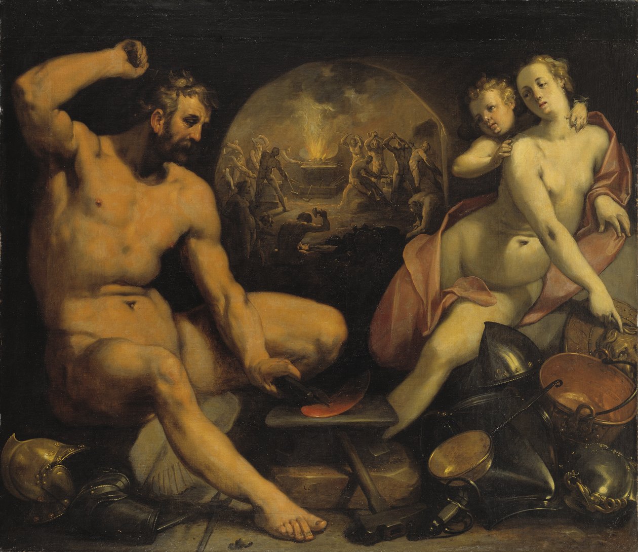 Wenus i Wulkan, 1590 autorstwa Cornelis Cornelisz van Haarlem
