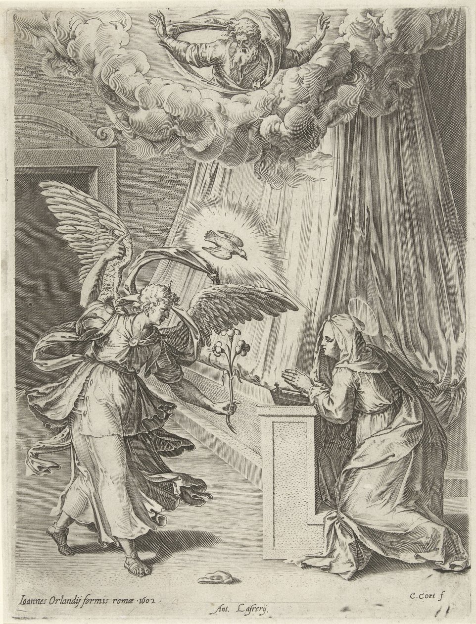 zwiastowanie autorstwa Cornelis Cort