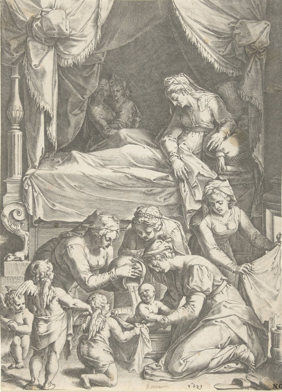 Narodziny Dziewicy autorstwa Cornelis Cort
